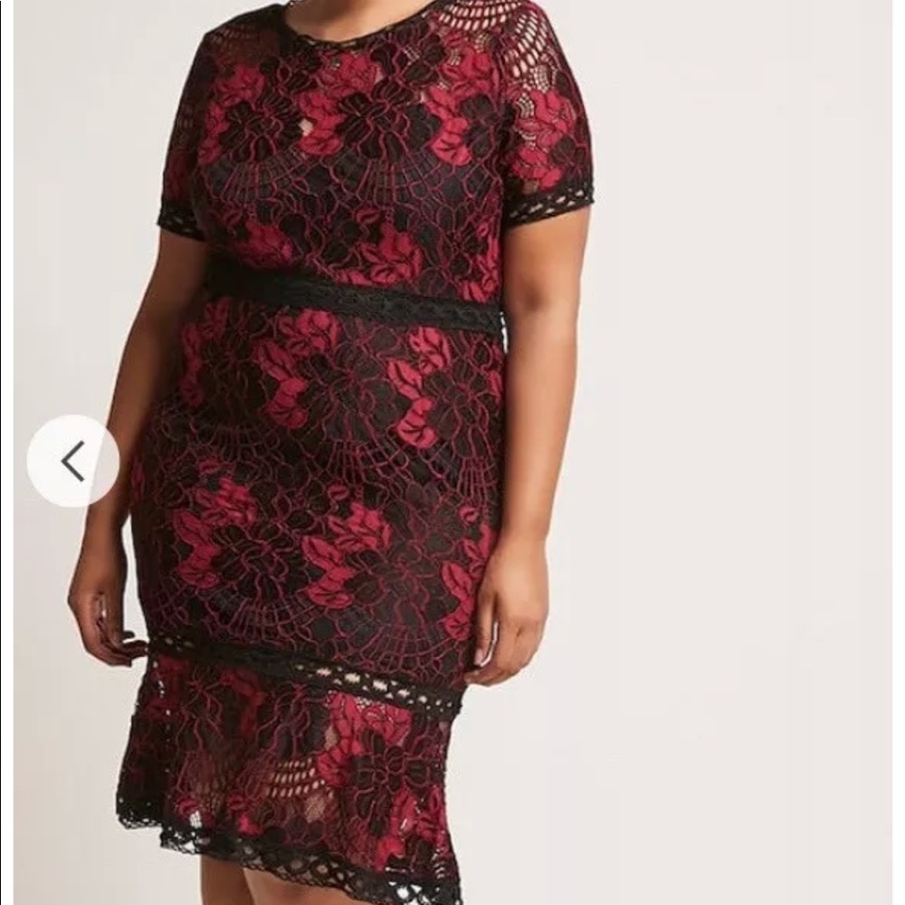 NWOT Forever 21 Plus 3x Soieblu tonal lace dress